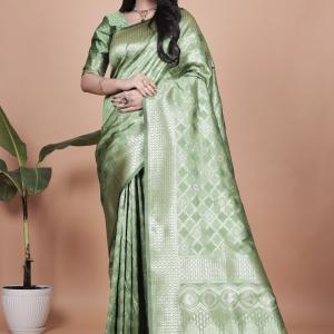 Graceful Light Green Banarasi Silk Saree
