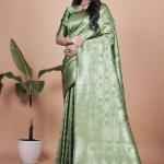 Graceful Light Green Banarasi Silk Saree