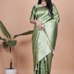 Graceful Light Green Banarasi Silk Saree