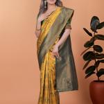 🌿💛 Regal Glow Banarasi Silk Saree 👑