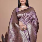 Royal Purple Banarasi Silk Saree