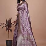 Royal Purple Banarasi Silk Saree