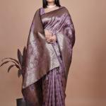 Royal Purple Banarasi Silk Saree