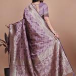 Royal Purple Banarasi Silk Saree