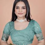 Sea Green Banarasi Silk Saree