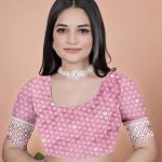 Mauve Pink Banarasi Silk Saree