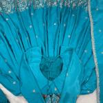 Bright Turquoise Blue Traditional Anarkali Suit