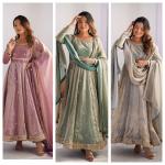 Dusty Lavender with a soft sheen Ethereal Anarkali Suit