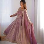 Dusty Lavender with a soft sheen Ethereal Anarkali Suit