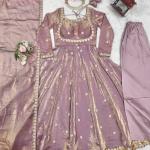 Dusty Lavender with a soft sheen Ethereal Anarkali Suit