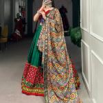 Printed With Foil Work lehenga choli