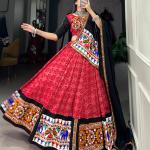 Cotton Printed And Gamthi work With Mirror work choli
