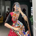 Cotton Printed And Gamthi work With Mirror work choli