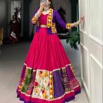 Plain With Printed And Gamthi Patch Work choli