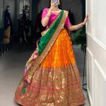 Jacquard Paithani Lehenga choli