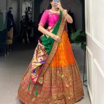 Jacquard Paithani Lehenga choli