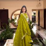 Parrot Pink Color Pearl Coding And Sequins Embroidery Work Star Georgette Lehenga Choli