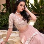 Pastel Pink Color Pearl Coding And Sequins Embroidery Work Weone Silk Lehenga Choli