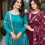 Blu pure Vichitra silk