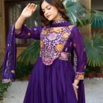 navy blu Star Georgette dress