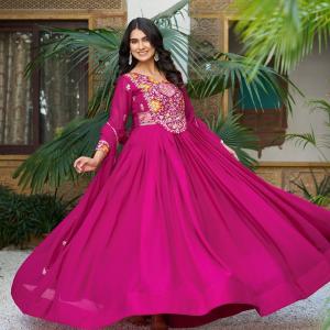 navy blu Star Georgette dress