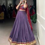 Embossed Design With Sequins Lace Boarder choli