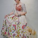 Gamathi work And Real Mirror work choli