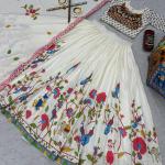 Gamathi work And Real Mirror work choli