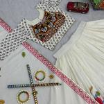 Gamathi work And Real Mirror work choli