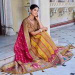 viscose position print With jecard choli