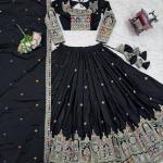 Black Mirror Embroidered Lehenga Set