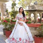 White Sequins and Thread Embroidery Work lehenga Choli