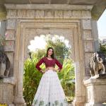 white Sequins and Thread Embroidery Work Lehenga Choli