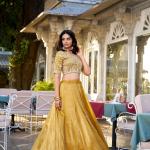 Golden mustard Lehenga Choli Set