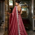 Crimson Color Sequins And Thread Embroidery Work Gold Crush Lehenga Choli