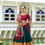 Tussar silk lehenga
