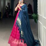 PINK Viscose Dola silk choli